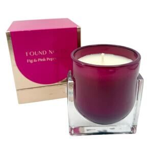 Anthropologie Found Notes Fig & Pink Peppercorn Candle Glass Vessel w/ Box NEW